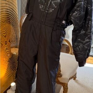 Steinebrion Spiry Couture , Black Quilted Full-Length Snowsuit